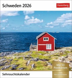 Cover Schweden Sehnsuchtskalender 2026 - Wochenkalender mit 53 Postkarten