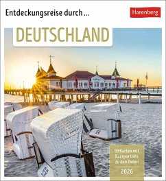 Cover Entdeckungsreise durch Deutschland Postkartenkalender 2026 - 53 Karten mit Kurzporträts zu den Zielen