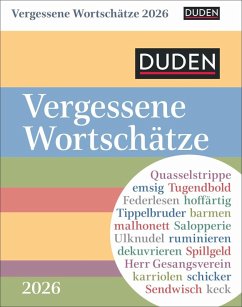 Cover Duden Vergessene Wortschätze Tagesabreißkalender 2026