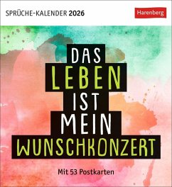 Cover Positive-Sprüche-Kalender Postkartenkalender 2026 - Mit 53 Postkarten