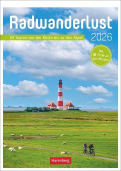 Cover Radwanderlust Wochen-Kulturkalender 2026 - 53 Touren von Rügen bis Südtirol