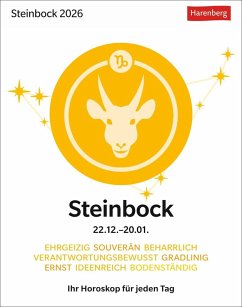 Cover Steinbock Sternzeichenkalender 2026 - Tagesabreißkalender - Ihr Horoskop für jeden Tag