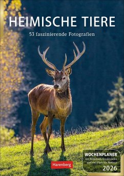 Cover Heimische Tiere Wochenplaner 2026 - 53 faszinierende Fotografien