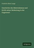 Geschichte des Materialismus und Kritik seiner Bedeutung in der Gegenwart