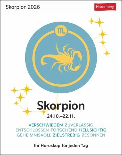 Cover Skorpion Sternzeichenkalender 2026 - Tagesabreißkalender - Ihr Horoskop für jeden Tag