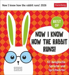 Cover Now I know how the rabbit runs Postkartenkalender 2026 - 53 denglische Sprüche und Sprichwörter