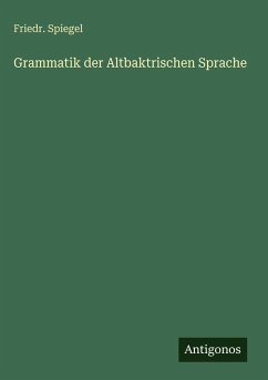 Cover Grammatik der Altbaktrischen Sprache
