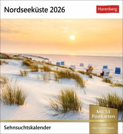 Cover Nordseeküste Sehnsuchtskalender 2026 - Wochenkalender mit 53 Postkarten