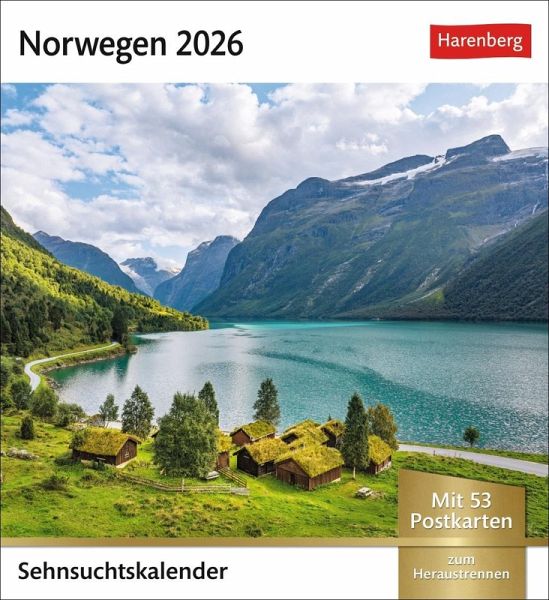 Norwegen Sehnsuchtskalender 2026 - Wochenkalender mit 53 Postkarten Norwegen Sehnsuchtskalender 2026 - Wochenkalender mit 53 Postkarten