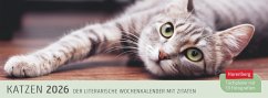 Cover Katzen Premium-Tischplaner 2026 - Der literarische Wochenkalender mit Zitaten