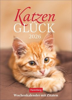 Cover Katzenglück Wochenkalender 2026 - mit Zitaten