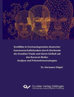 Cover Konflikte in Vorstandsgremien deutscher Genossenschaftsbanken durch Merkmale der Dunklen Triade und deren Einfluß auf das Burnout-Risiko. Analyse und Präventionsstrategien.