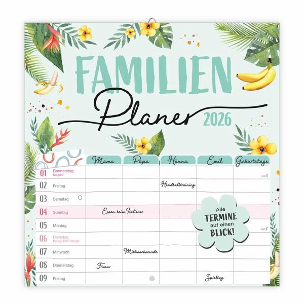 Trötsch Broschürenkalender Familienplaner 2026