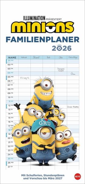 Minions Familienplaner 2026 Minions Familienplaner 2026