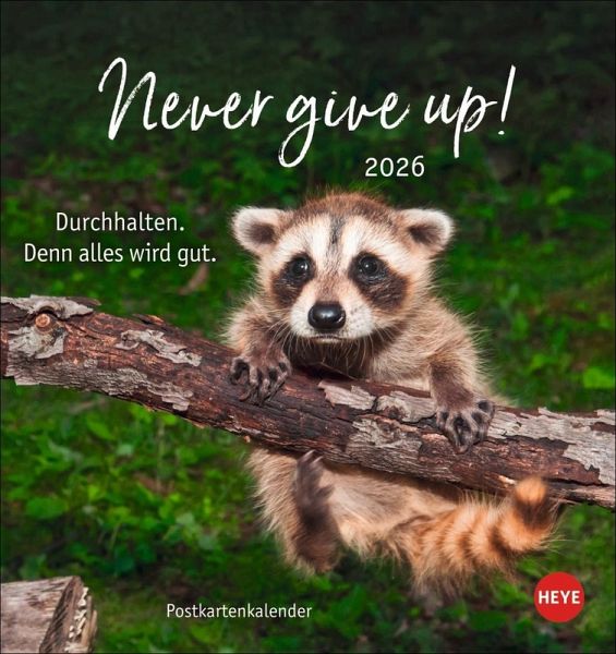 Never give up! Postkartenkalender 2026 - Durchhalten. Denn alles wird gut. Never give up! Postkartenkalender 2026 - Durchhalten. Denn alles wird gut.