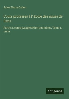 Cover Cours professes à l' Ecole des mines de Paris