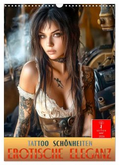 Cover Tattoo Schönheiten - erotische Eleganz (Wandkalender 2026 DIN A3 hoch), CALVENDO Monatskalender
