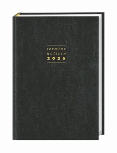 Cover Terminer A6, Leder schwarz 2026