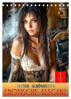 Cover Tattoo Schönheiten - erotische Eleganz (Tischkalender 2026 DIN A5 hoch), CALVENDO Monatskalender