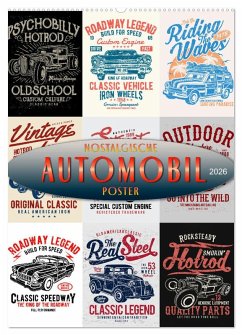 Cover Automobile - nostalgische Poster (Wandkalender 2026 DIN A2 hoch), CALVENDO Monatskalender
