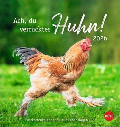Cover Hühner Postkartenkalender 2026 - Ach, du verrücktes Huhn!