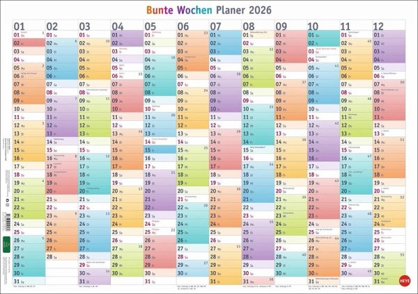 Bunte Wochen Posterplaner 2026 Bunte Wochen Posterplaner 2026