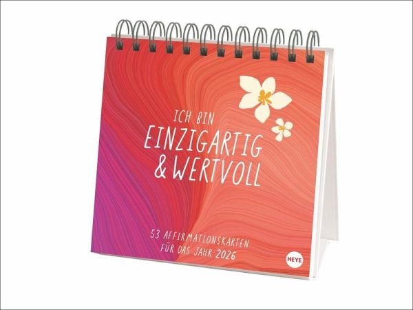 Ich bin einzigartig und wertvoll Premium-Postkartenkalender2026 - 53 Affirmationskarten für das Jahr Ich bin einzigartig und wertvoll Premium-Postkartenkalender2026 - 53 Affirmationskarten für das Jahr