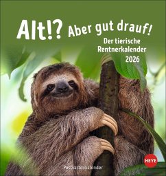 Cover Alt! Aber gut drauf Postkartenkalender 2026 - Der tierische Rentnerkalender