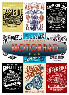 Cover Motorrad - nostalgische Poster (Wandkalender 2026 DIN A3 hoch), CALVENDO Monatskalender