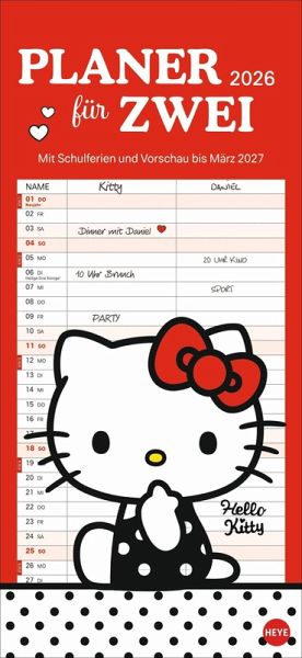Hello Kitty Planer für zwei 2026 Hello Kitty Planer für zwei 2026
