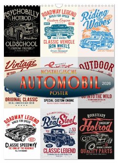 Cover Automobile - nostalgische Poster (Wandkalender 2026 DIN A3 hoch), CALVENDO Monatskalender