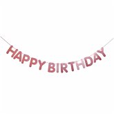 Girlande Happy Birthday, Glitter, Rosa FSC MIX, 5m