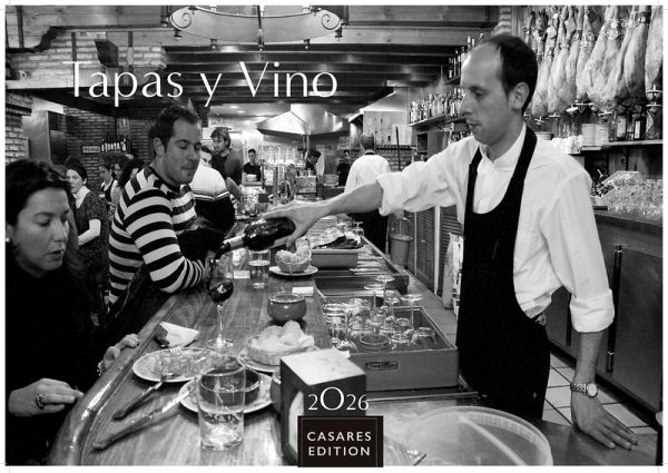 Tapas y Vino Kalender 2026 - Wandkalender   Fotokalender Spanien 35x50cm - Fotokunstkalender schwarz-weiss mit Motiven aus Spanischen Bars Tapas y Vino Kalender 2026 - Wandkalender   Fotokalender Spanien 35x50cm - Fotokunstkalender schwarz-weiss mit Motiven aus Spanischen Bars