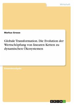 Cover Globale Transformation. Die Evolution der Wertschöpfung von linearen Ketten zu dynamischen Ökosystemen