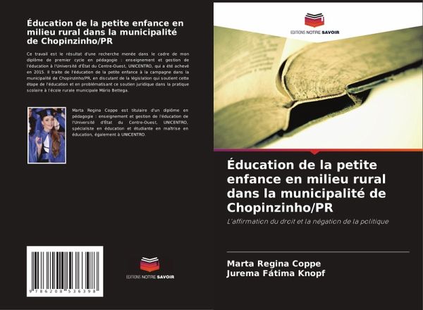 Éducation de la petite enfance en milieu rural dans la municipalité de Chopinzinho/PR Éducation de la petite enfance en milieu rural dans la municipalité de Chopinzinho/PR