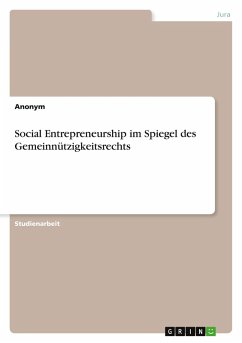 Cover Social Entrepreneurship im Spiegel des Gemeinnützigkeitsrechts