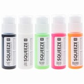 Squeeze Marker, 5x60ml Neon Set (Neon Orange / Neon Pink / Neon Grün / Weiß / Schwarz) Squeeze Marker, 5x60ml Neon Set (Neon Orange / Neon Pink / Neon Grün / Weiß / Schwarz)