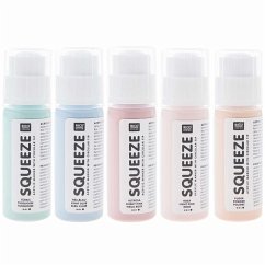 Cover Squeeze Marker, 5x60ml Pastell Set (Puder / Hellrosa / Altrosa / Hellblau / Türkis)