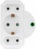 REV Steckdosenadapter 3-fach mit Überspannungsschutz, weiß