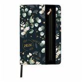 Trötsch Wochenplaner A5 mit Tasche Flowers black 2026 Trötsch Wochenplaner A5 mit Tasche Flowers black 2026