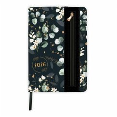 Cover Trötsch Wochenplaner A5 mit Tasche Flowers black 2026