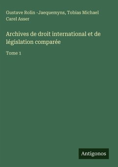 Cover Archives de droit international et de législation comparée