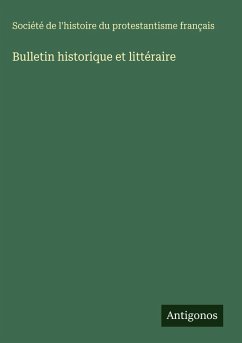 Cover Bulletin historique et littéraire