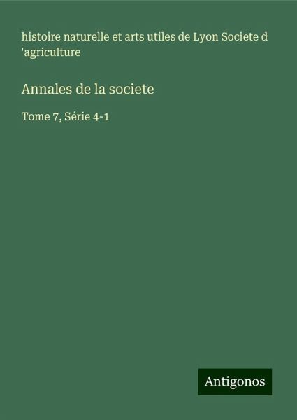 Annales de la societe