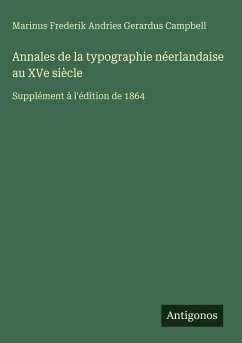 Cover Annales de la typographie néerlandaise au XVe siècle