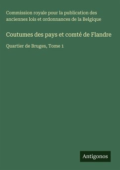 Cover Coutumes des pays et comté de Flandre