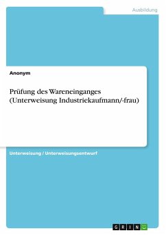 Cover Prüfung des Wareneinganges (Unterweisung Industriekaufmann/-frau)