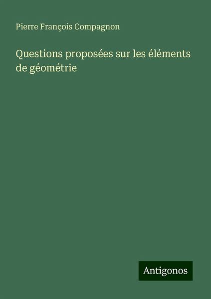 Questions proposées sur les éléments de géométrie