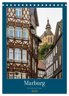 Cover Marburg - Die Perle an der Lahn (Tischkalender 2026 DIN A5 hoch), CALVENDO Monatskalender