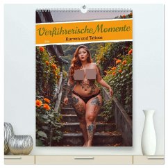 Cover Verführerische Momente - Kurven und Tattoos (hochwertiger Premium Wandkalender 2026 DIN A2 hoch), Kunstdruck in Hochglanz